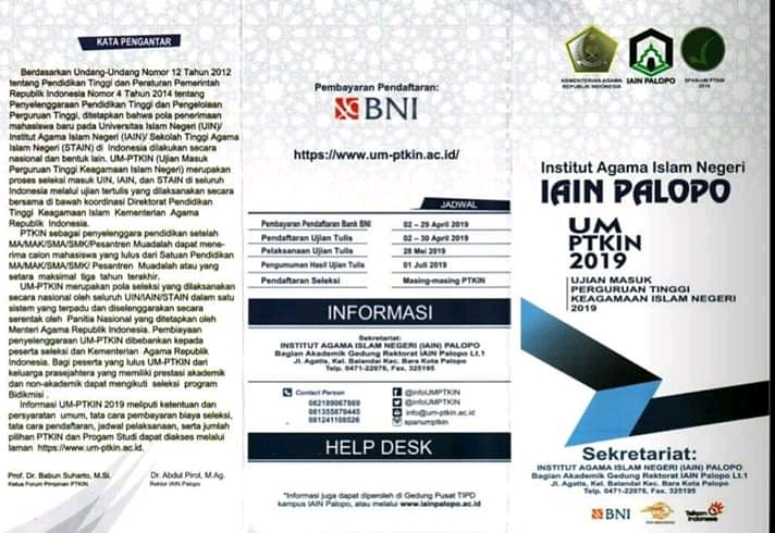 IAIN Palopo Buka 1060 Kuota pada UM-PTKIN